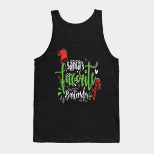 santas favorite bartender funny christmas gift Tank Top